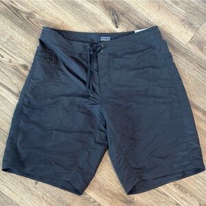 PATAGONIA WAVEFARER BOARD SHORTS 38” Black Zip Pocket Mens Swim Suit NEW TAGS